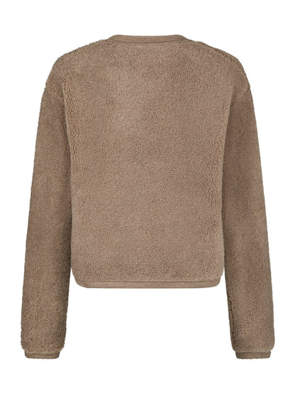 Maison Teddy Cardigan | Faux Shearling Texture | Button Front