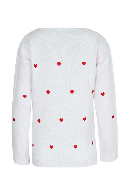 Casual Print Basic V Neck Tops Sweater(4 Colors)