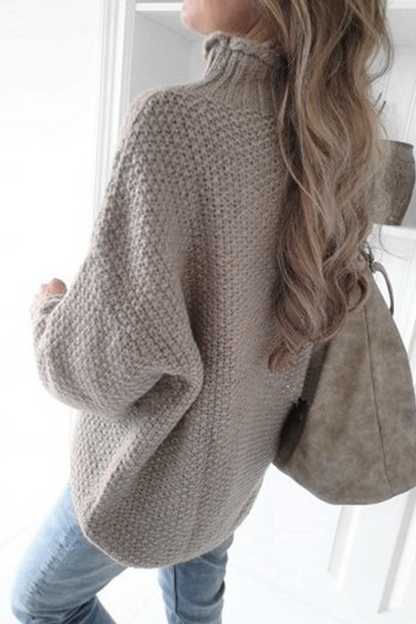 Casual Solid SBasic Half A Turtleneck Tops Sweater(4 Colors)