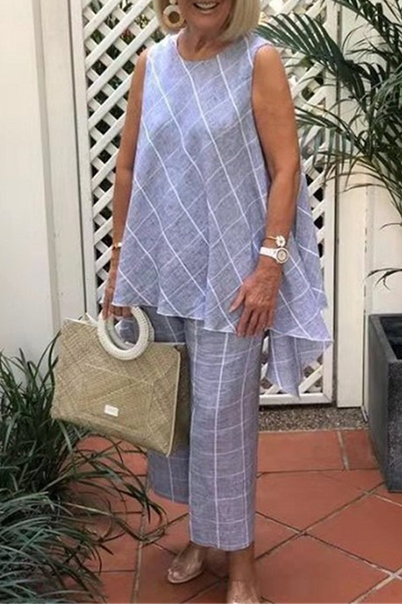 Casual Striped Split Joint O Neck Tops
