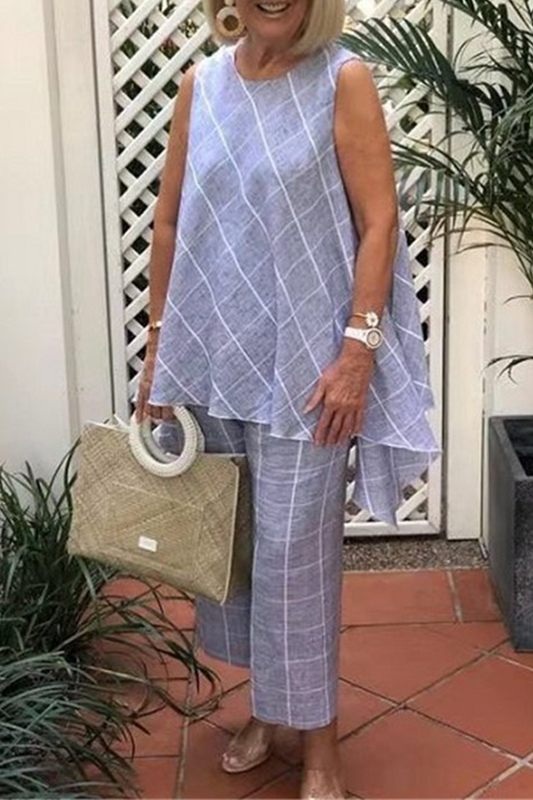 Casual Striped Split Joint O Neck Tops
