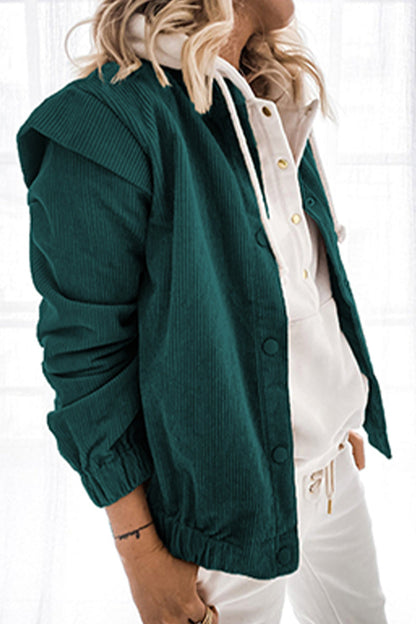 Casual Solid Patchwork Buckle Turndown Collar Outerwear(5 Colors)
