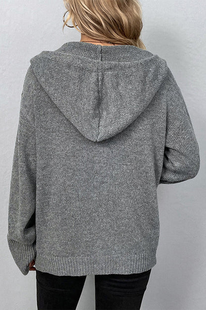 Casual Solid Buttons Hooded Collar Cardigans(8 Colors)