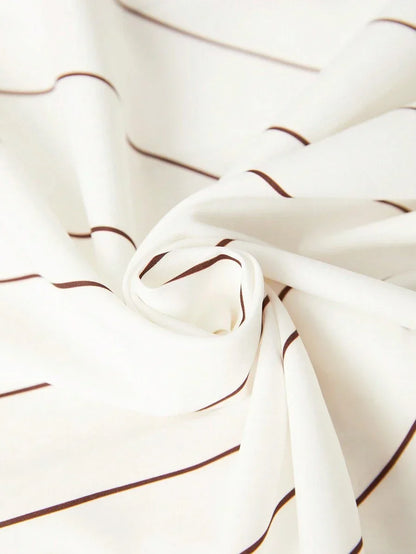 Lapel Button Front Shirt With Pocket Details For Office