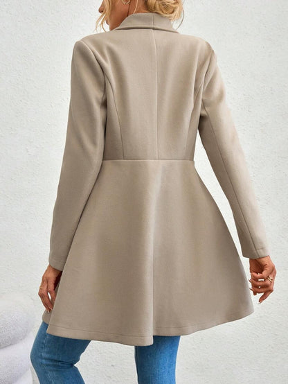 Lightweight Knitted Blend Jacket With Cinched Waist Casual
