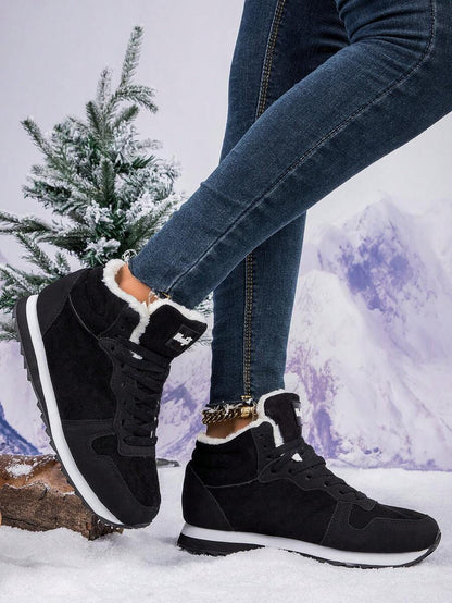 Faux Suede Fleece Lined Winter Sneakers