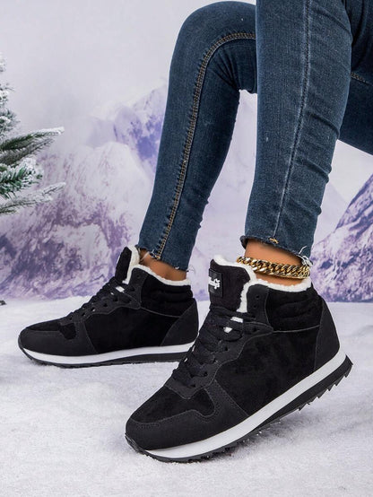 Faux Suede Fleece Lined Winter Sneakers