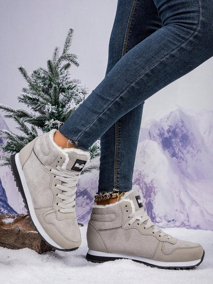 Faux Suede Fleece Lined Winter Sneakers