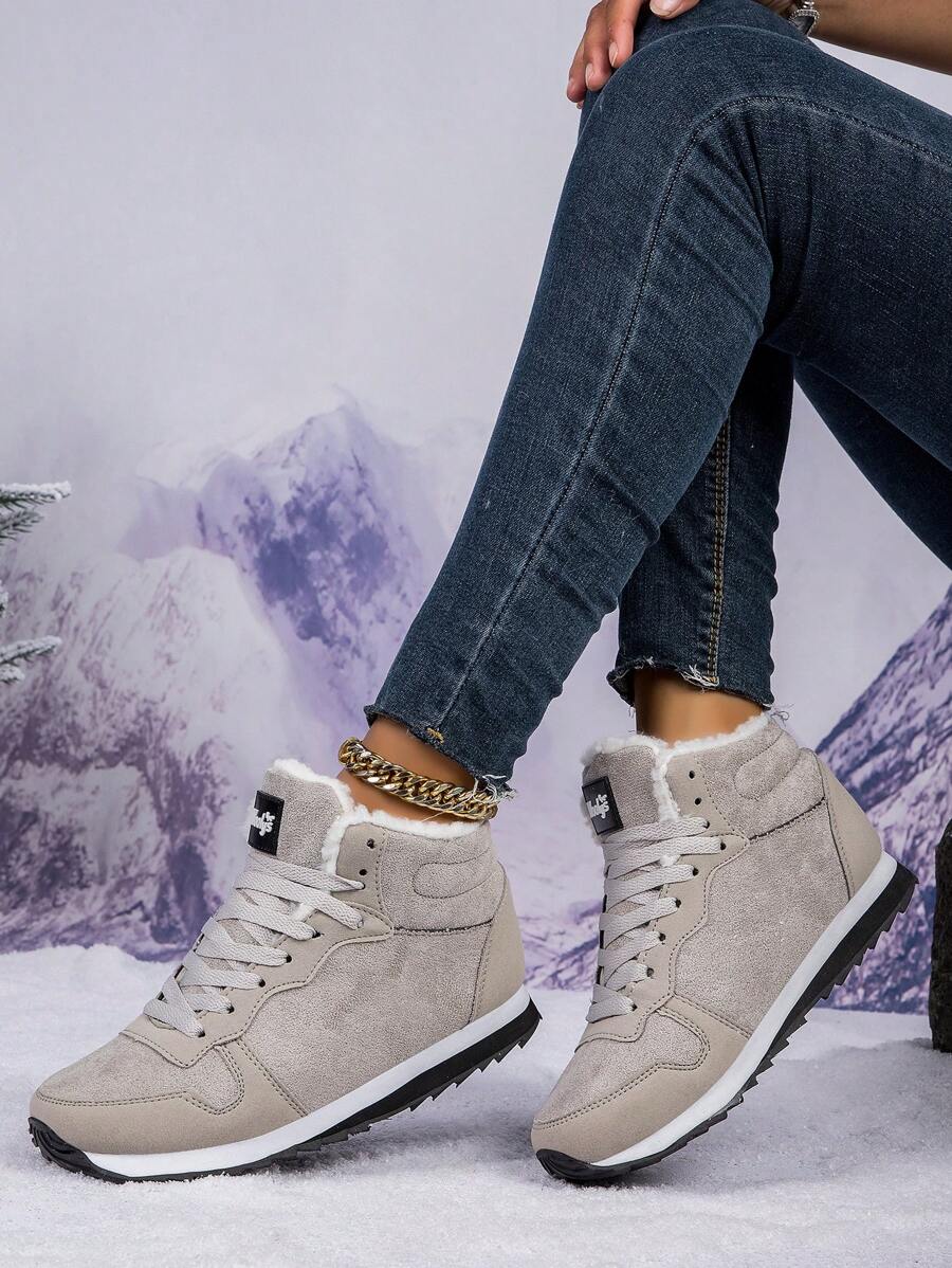 Faux Suede Fleece Lined Winter Sneakers