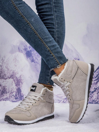 Faux Suede Fleece Lined Winter Sneakers