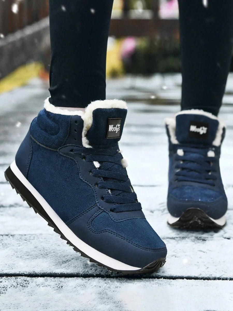 Faux Suede Fleece Lined Winter Sneakers