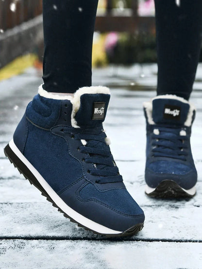 Faux Suede Fleece Lined Winter Sneakers