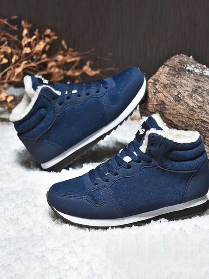 Faux Suede Fleece Lined Winter Sneakers