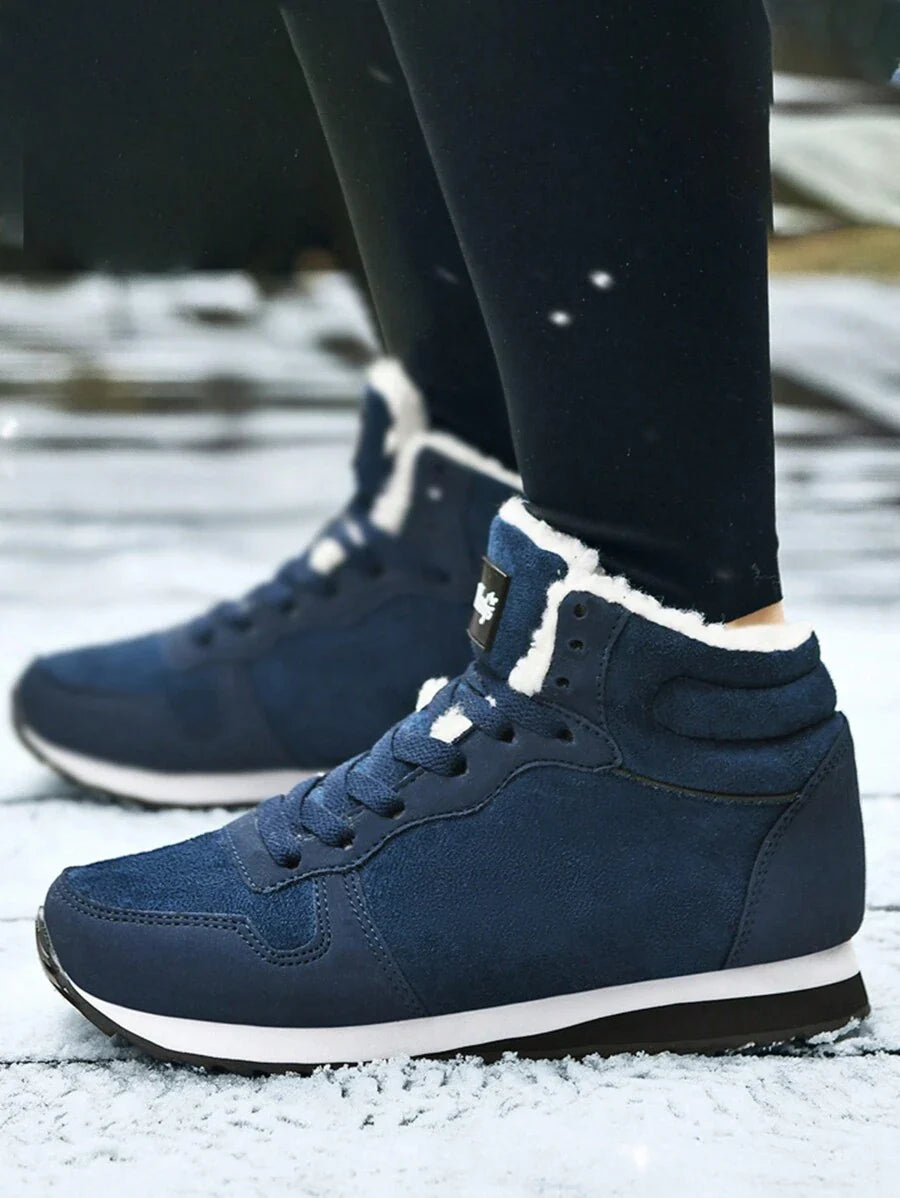 Faux Suede Fleece Lined Winter Sneakers