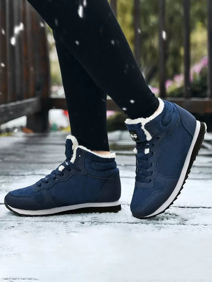 Faux Suede Fleece Lined Winter Sneakers