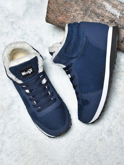 Faux Suede Fleece Lined Winter Sneakers