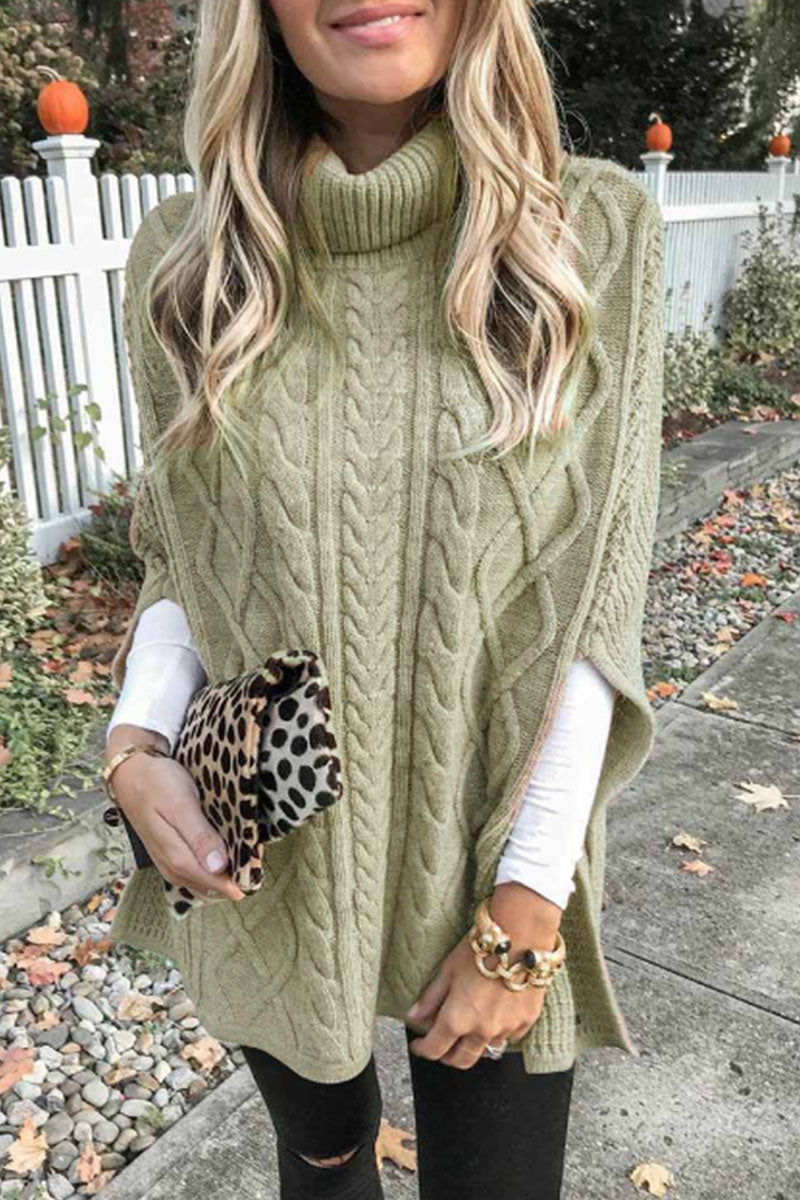 Fashion Casual Solid Pullovers Turtleneck Sweaters(7 Colors)