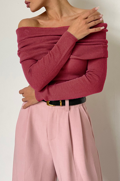 Sexy Solid Off the Shoulder Tops(5 Colors)