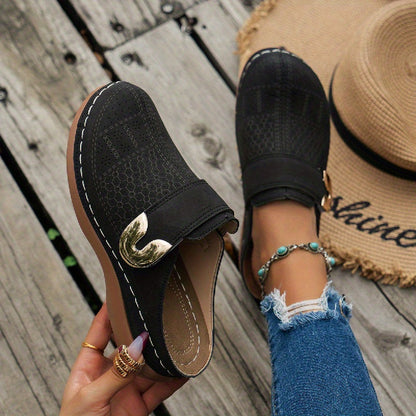 Women's Orthopedic Closed-Toe Suede Slippers – Cozy Comfort Lounge Shoes