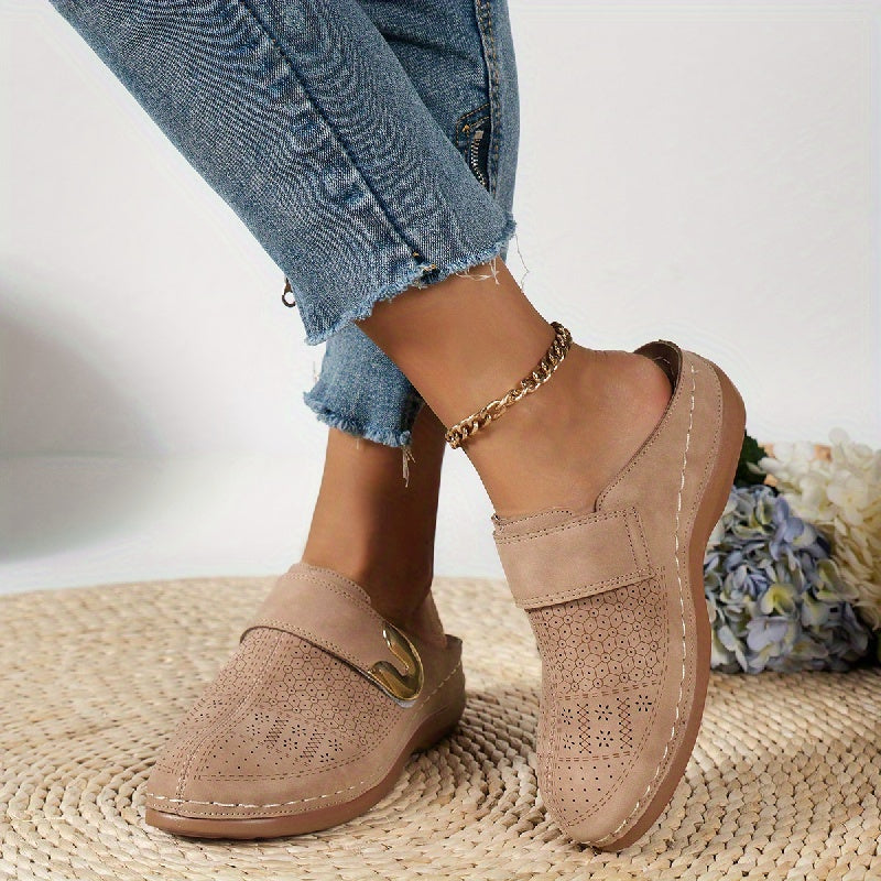 Women's Orthopedic Closed-Toe Suede Slippers – Cozy Comfort Lounge Shoes