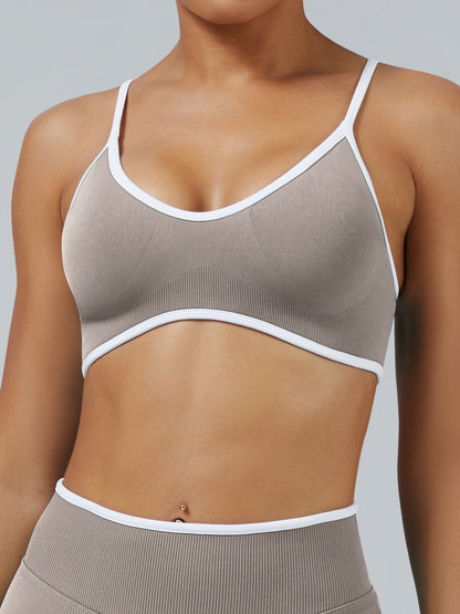 Seamless With Breast Pads Exercise Yoga Halter Bra Vest