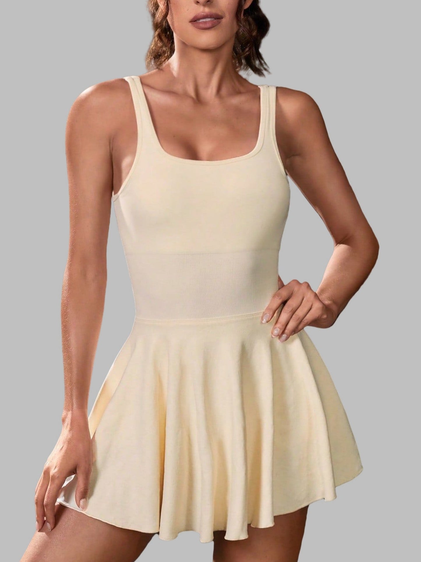 Tennis Skirt Cross Straps Anti-exposure Fitness Yoga Clothes Mini&Short Dresses
