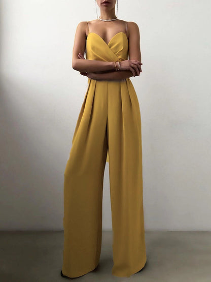 Camisoles Waist Straight-fit Jumpsuits