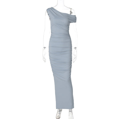 Mystical Off Shoulder Dress - Grey