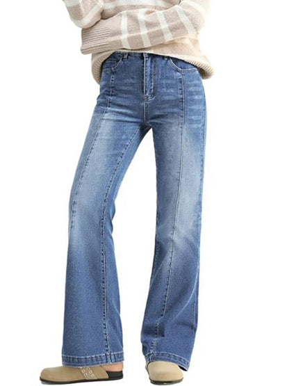 Slim Fit Blue Flare Jeans