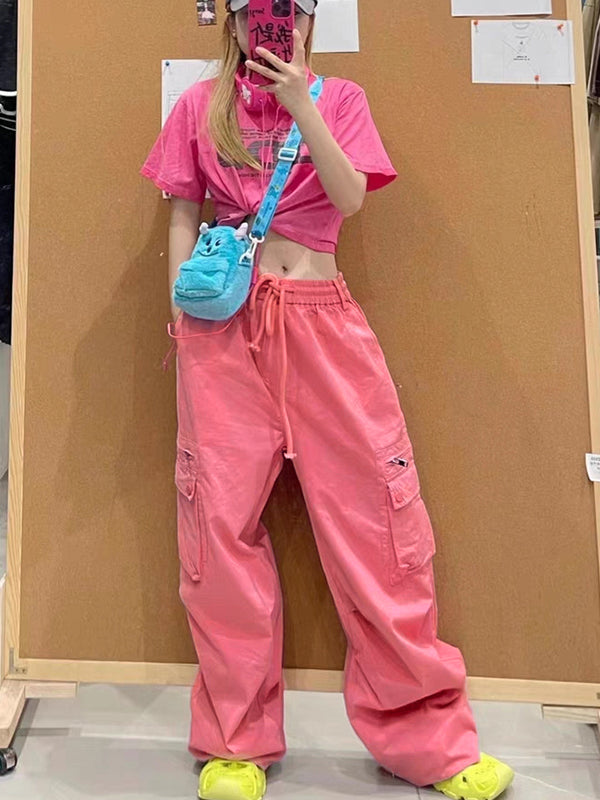 Street Drawstring Cargo Pants