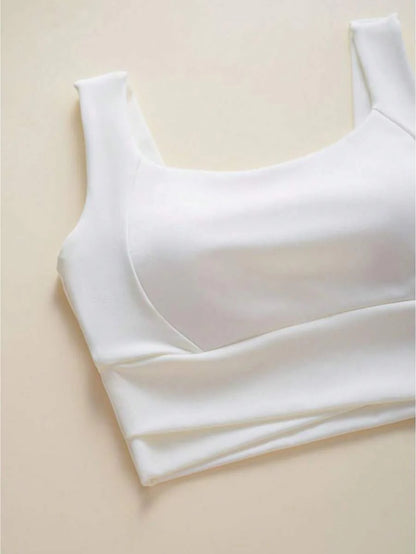 Sculpted Racerback Crop Bra