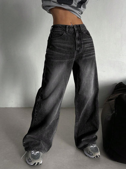 Low Waist Straight Jeans