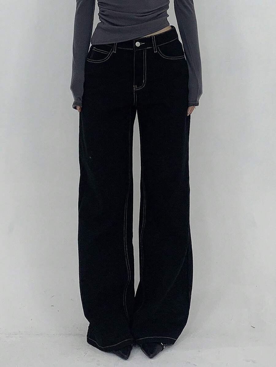 Low Waist Straight Jeans