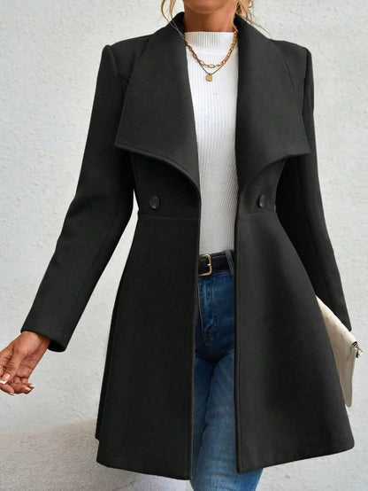 Lightweight Knitted Blend Jacket With Cinched Waist Casual