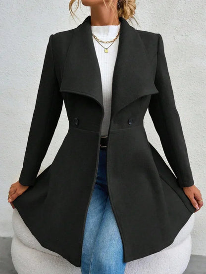 Lightweight Knitted Blend Jacket With Cinched Waist Casual