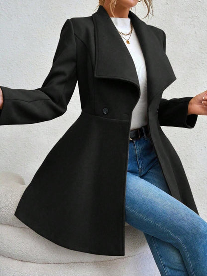 Lightweight Knitted Blend Jacket With Cinched Waist Casual