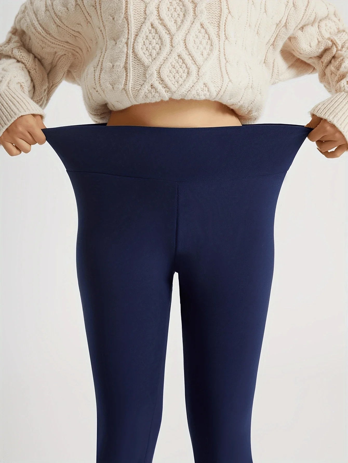 Cozy Knit High Waist Leggings For Running And Workouts