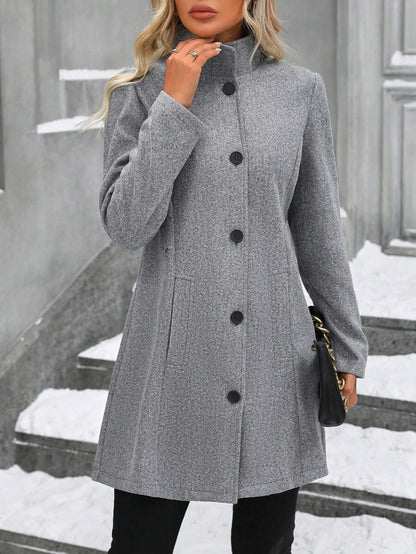 Casual Long Sleeve Belted Jacket For Daily Wear All Season