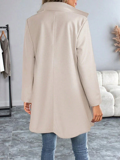 Casual Long Sleeve Belted Jacket For Daily Wear All Season