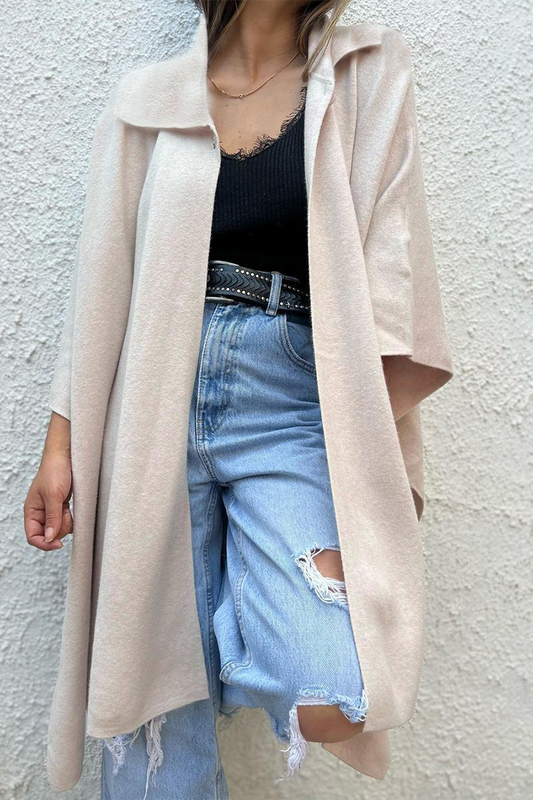 Casual Buttons Turndown Collar Outerwear(5 Colors)