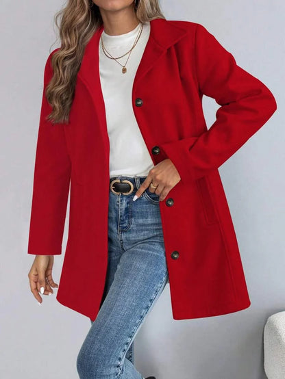 Casual Long Sleeve Belted Jacket For Daily Wear All Season
