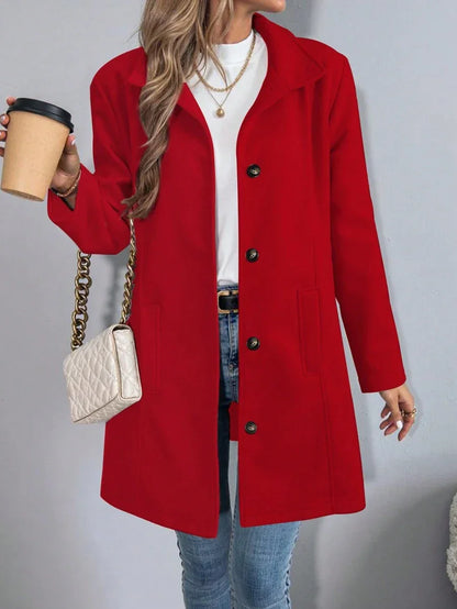 Casual Long Sleeve Belted Jacket For Daily Wear All Season