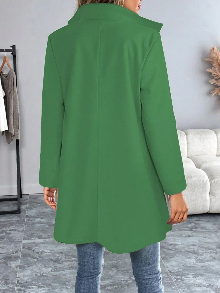Casual Long Sleeve Belted Jacket For Daily Wear All Season