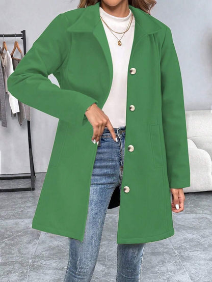 Casual Long Sleeve Belted Jacket For Daily Wear All Season