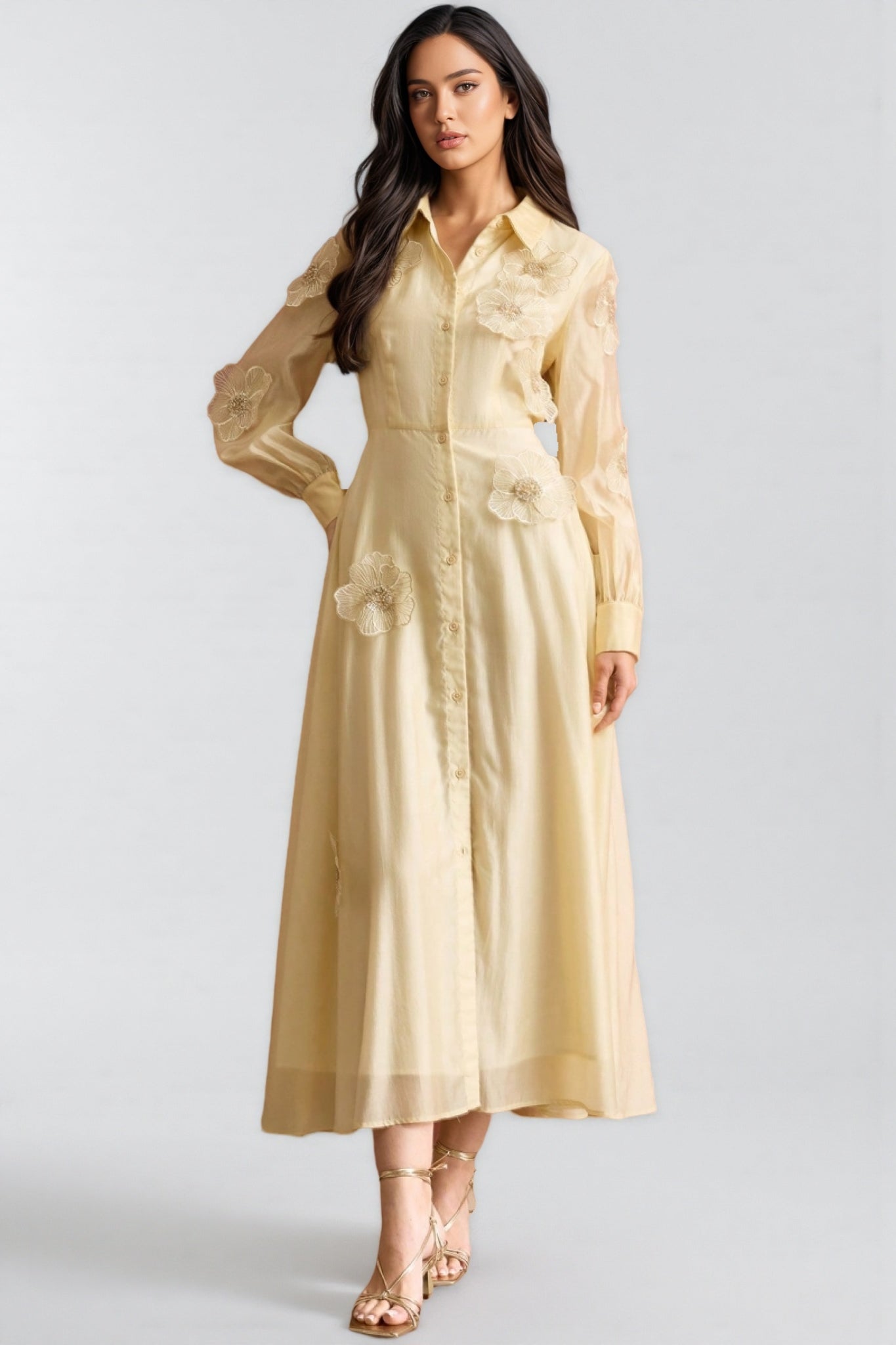 Charlaf Lace Flower Maxi Dress