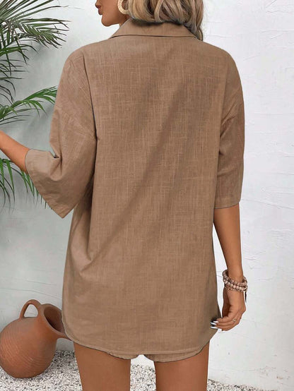 Knot Drawstring Casual Chic Matching Set