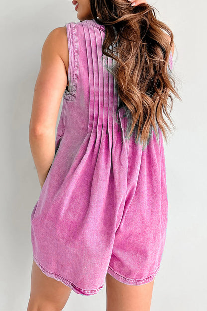 Casual Street Pocket Lace Up V Neck Sleeveless Loose Denim Jumpsuits(9 Colors)