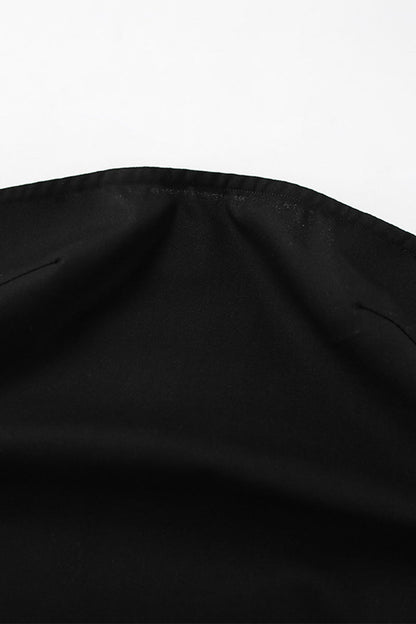 Sexy Slit Zipper Strapless Tops