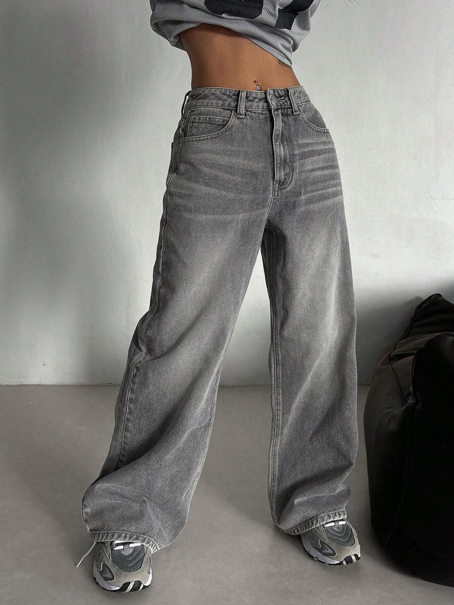 Low Waist Straight Jeans