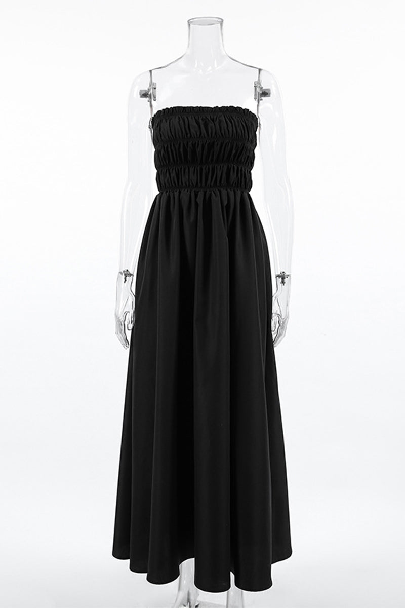 Sexy Patchwork Strapless Strapless Dresses
